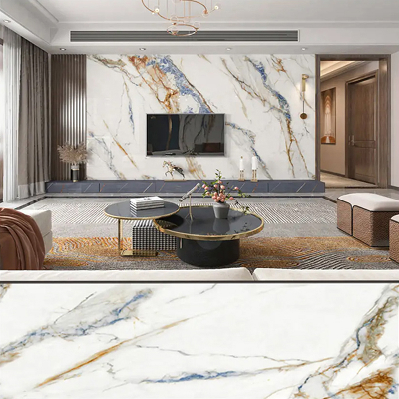 Mobilya ve Dolap için 1220 × 2800mm UV Kaplı PVC Mermer Levha Hafif ve Dayanıklı Dekorasyon Lamine Plastik Duvar paneli