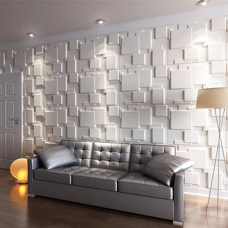 Pared 3d Duvar Panelleri Ev Dekorasyonu için Duvar Kağıdı Duvar Kaplamaları Kapalı Panel De Pvc Modern Geometrik Villa