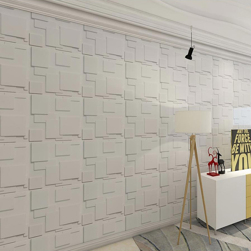 Pared 3d Duvar Panelleri Ev Dekorasyonu için Duvar Kağıdı Duvar Kaplamaları Kapalı Panel De Pvc Modern Geometrik Villa