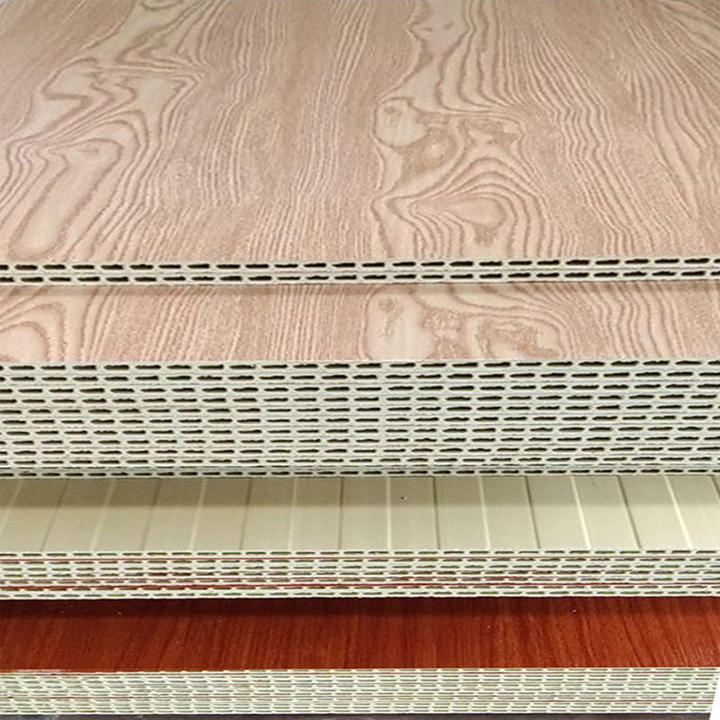 Modern Entegre Bambu Ahşap Elyaf PVC Duvar Paneli TV Arka Plan için Otel Kullanımı için İç Tavan Sert Paket Duvar Paneli