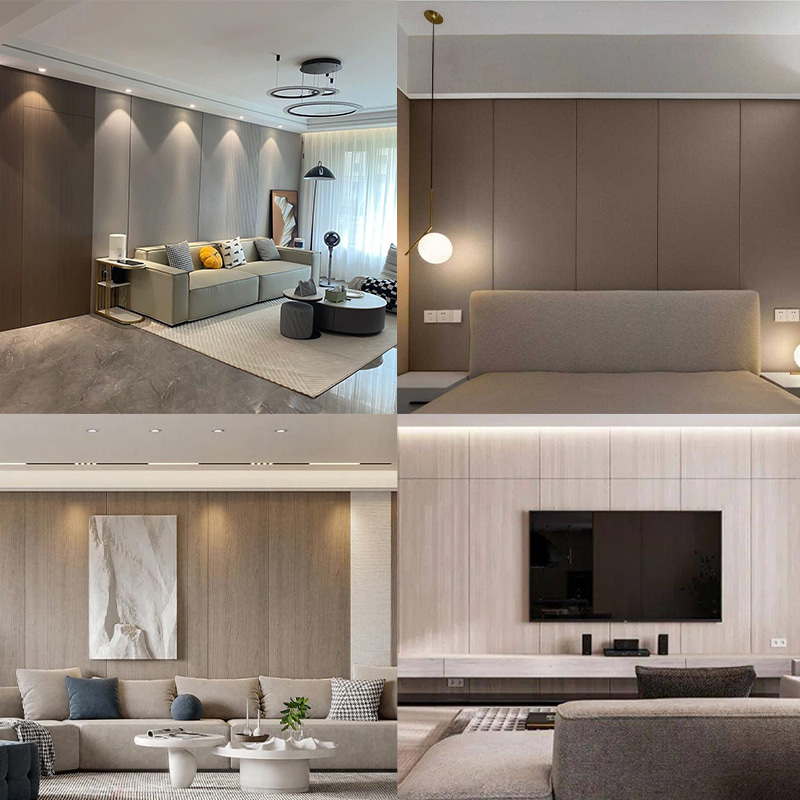 1220 × 2440mm Çevre Dostu PVC Ahşap Kaplama Tahıl İç Mekan Duvar Kaplamaları için Dekoratif Duvar Panelleri Su Geçirmez Çizilmeye Dayanıklı Kurulumu Kolay