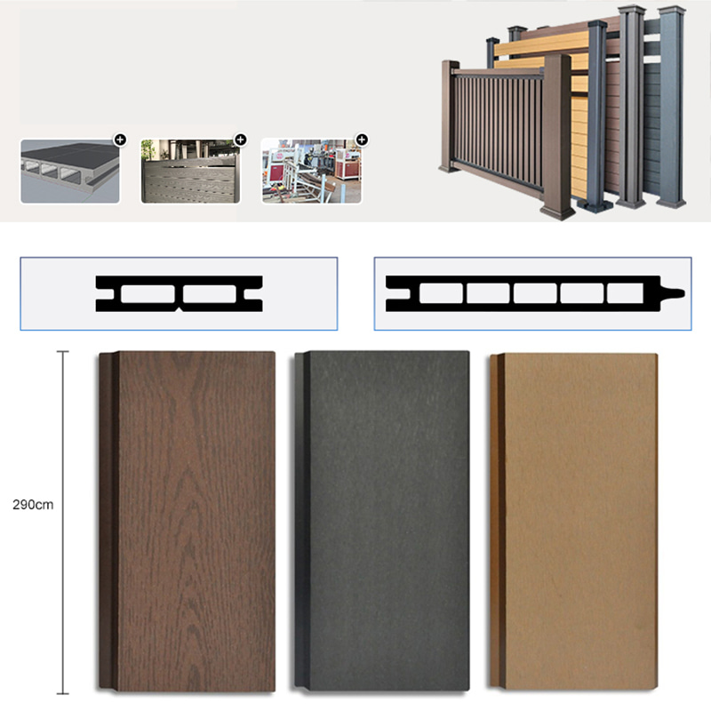 Ko-ekstrüzyon Dekoratif Çit Ekranı Hava koşullarına dayanıklı WPC Kompozit Gizlilik Bahçe Çiti Güneşe dayanıklı Aşınmaya dayanıklı Anti-termit Kurulumu Kolay