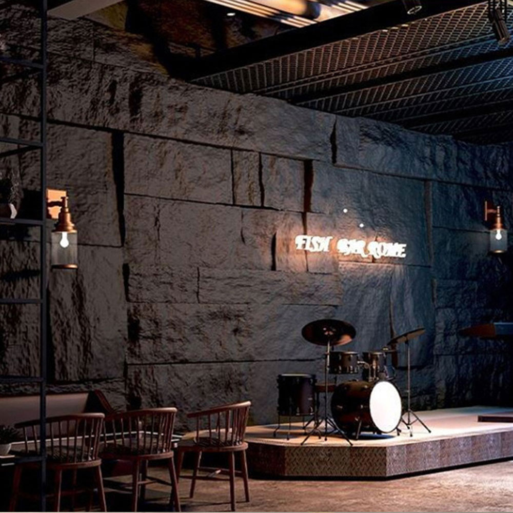 60*30 cm Dekoratif Kaplama Levha Dekor Sahte Poliüretan Pu Taş Duvar Paneli Yapay Stonee Ev için