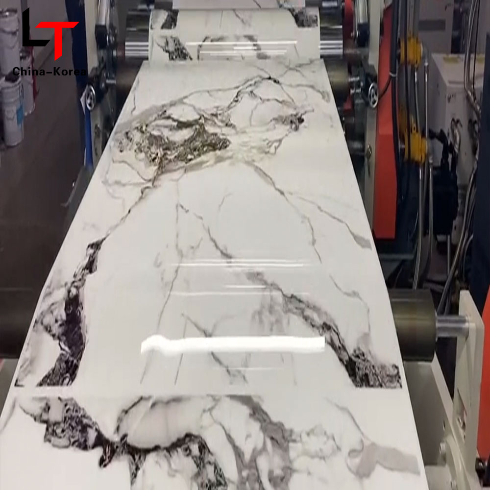 Metalik Mermer Altın PVC Film Isı Transferi Dekor Filmi Vakum Pres Folyo Üreticisi için Sıcak Damgalama Rulo Altın Laminasyon