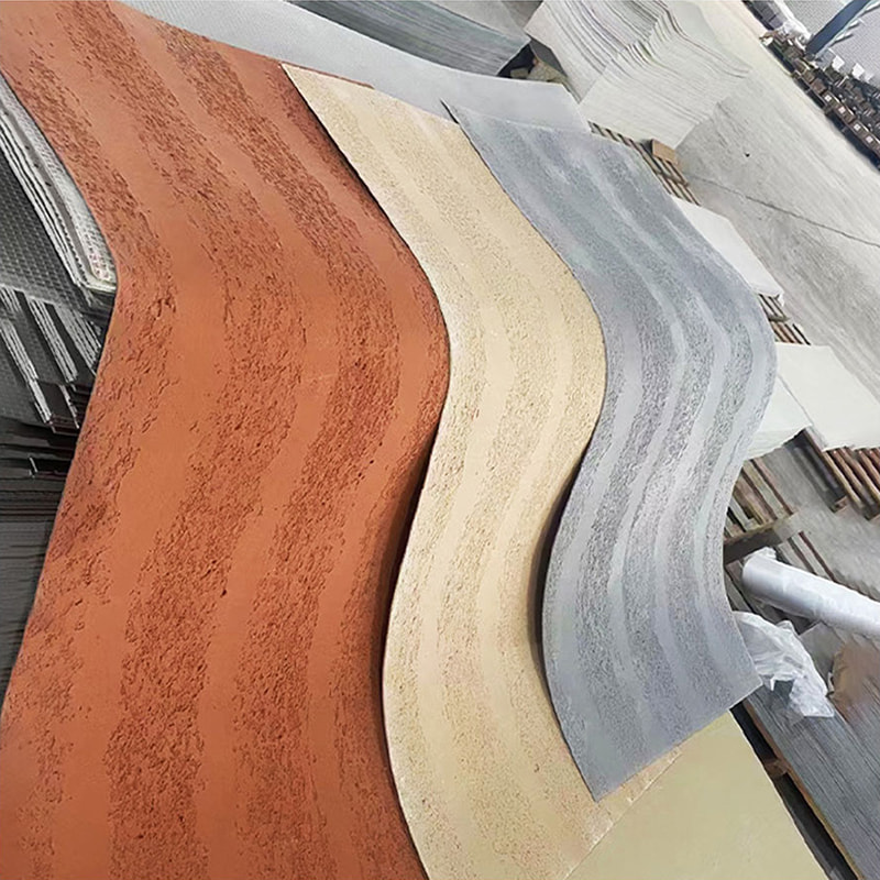 Modern Tasarım Yanmaz Hafif Duvar Panelleri Yeni Malzeme Yumuşak Taş Kaplama Esnek MCM Fayans Doğrusal Taş Duvar Kaplaması