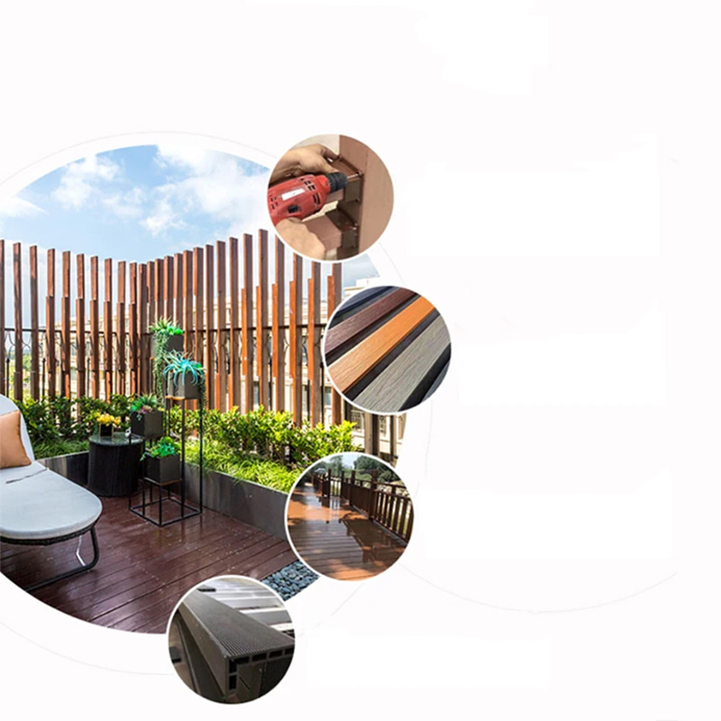 DIY Zemin Açık Su Geçirmez Wpc Veranda Kompozit Mühendislik Döşeme Birbirine Zemin Kaplaması Kiremit Panoları